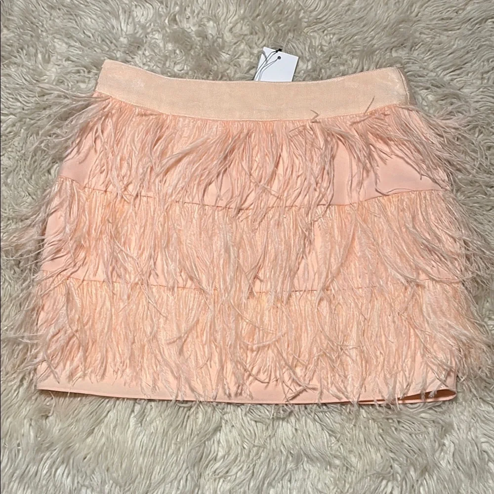 Wells Grace Peach Feathered Skirt - Picture 4 of 4